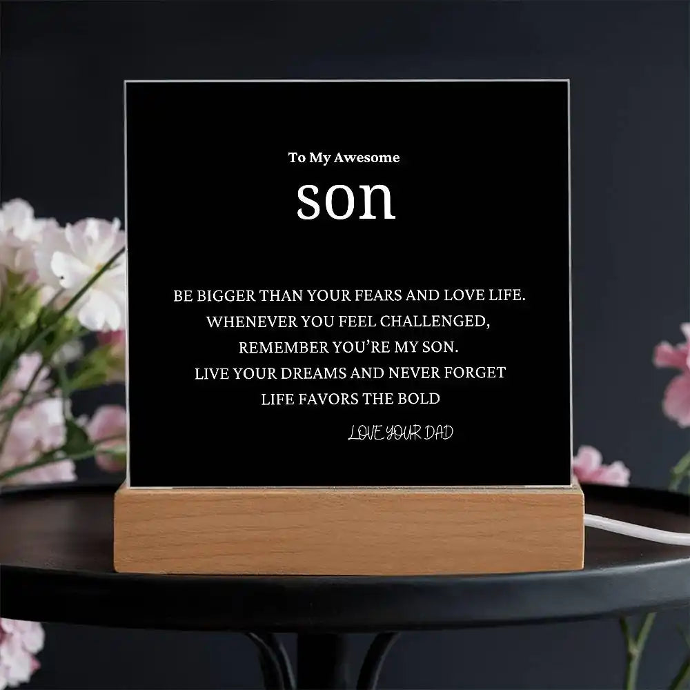 Bigger Than Fears Gift For Son Gift for 708 - Home & Garden > Decor > Decorative Plaques | Gifting2Go