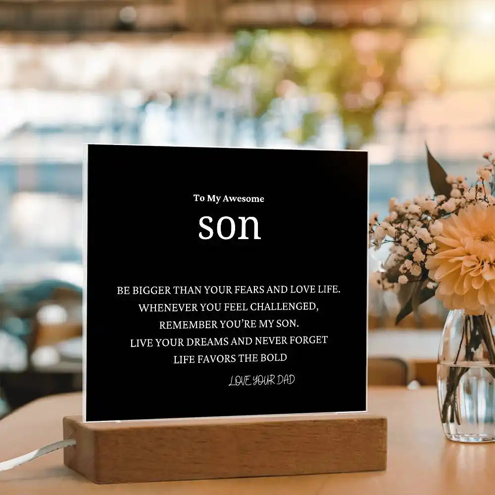 Bigger Than Fears Gift For Son Gift for 708 - Home & Garden > Decor > Decorative Plaques | Gifting2Go