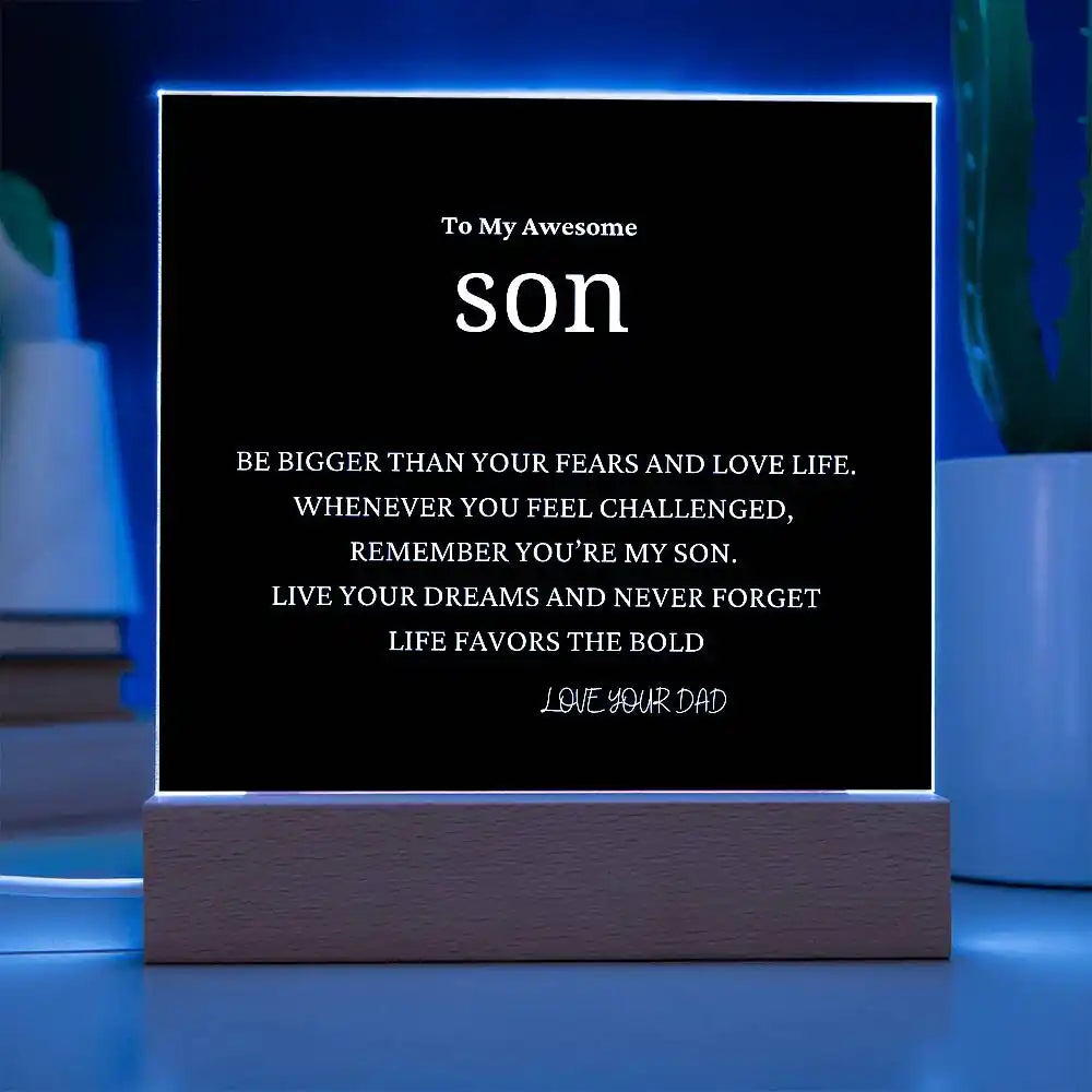 Bigger Than Fears Gift For Son Gift for 708 - Home & Garden > Decor > Decorative Plaques | Gifting2Go