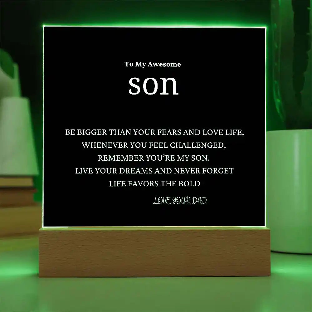 Bigger Than Fears Gift For Son Gift for 708 - Home & Garden > Decor > Decorative Plaques | Gifting2Go