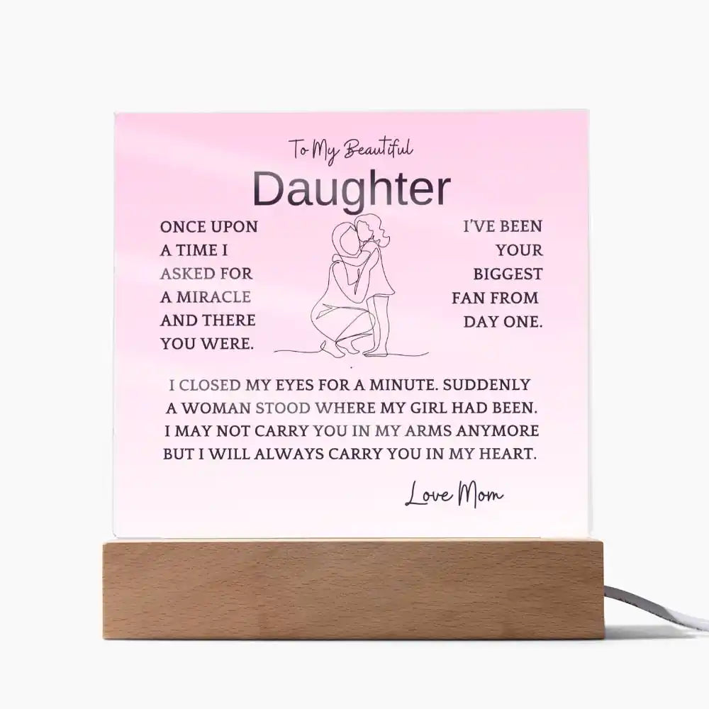 Biggest Fan Gift For Daughter Acrylic Plaque Gift for 708 - Home & Garden > Decor > Decorative Plaques | Gifting2Go