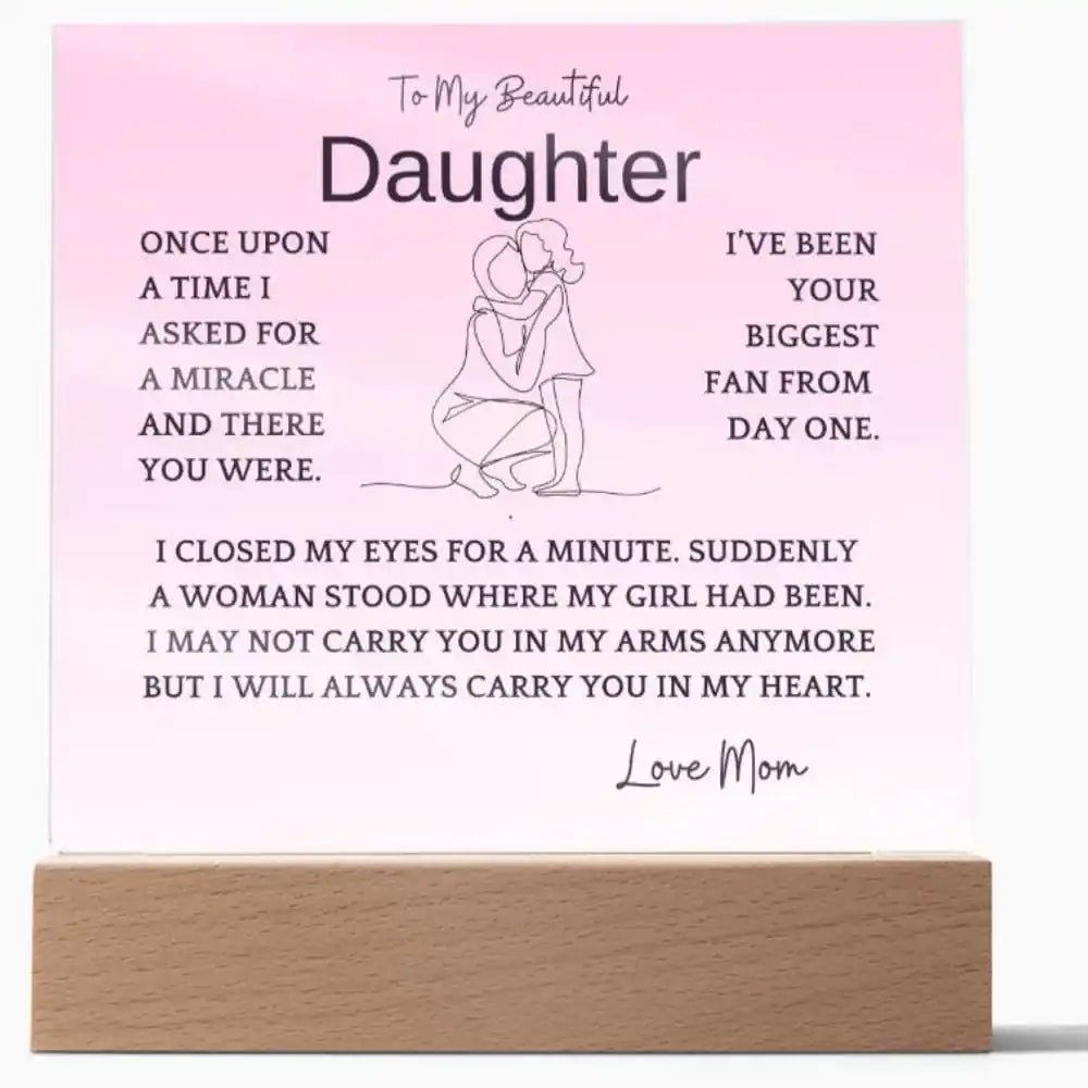 Biggest Fan Gift For Daughter Acrylic Plaque Gift for 708 - Home & Garden > Decor > Decorative Plaques | Gifting2Go