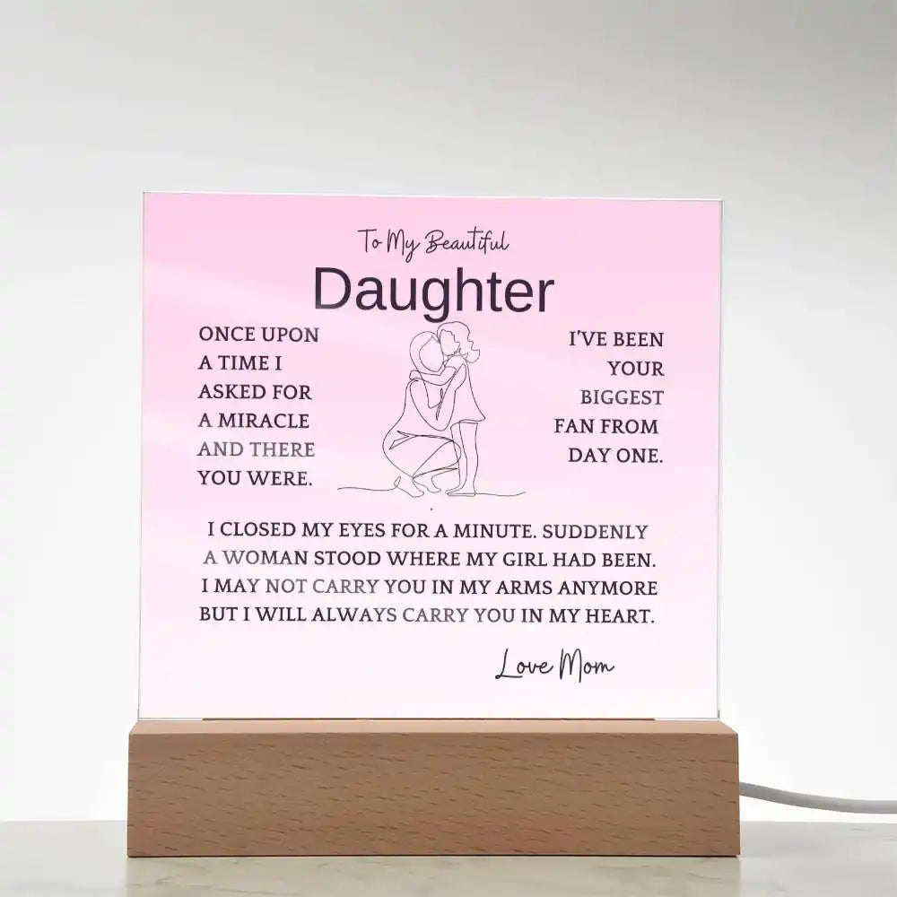 Biggest Fan Gift For Daughter Acrylic Plaque Gift for 708 - Home & Garden > Decor > Decorative Plaques | Gifting2Go