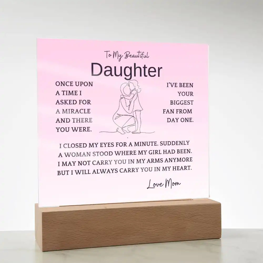 Biggest Fan Gift For Daughter Acrylic Plaque Gift for 708 - Home & Garden > Decor > Decorative Plaques | Gifting2Go