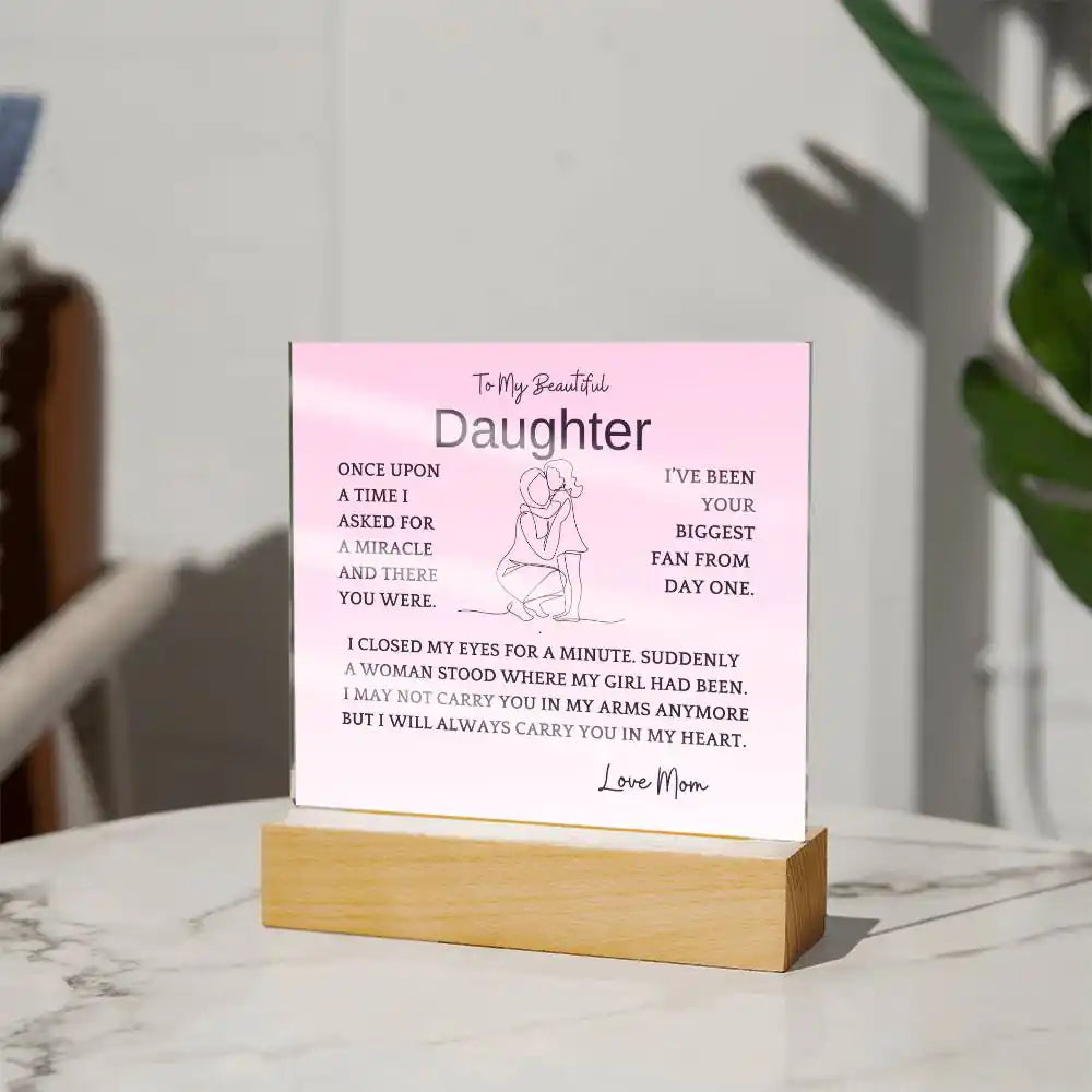 Biggest Fan Gift For Daughter Acrylic Plaque Gift for 708 - Home & Garden > Decor > Decorative Plaques | Gifting2Go