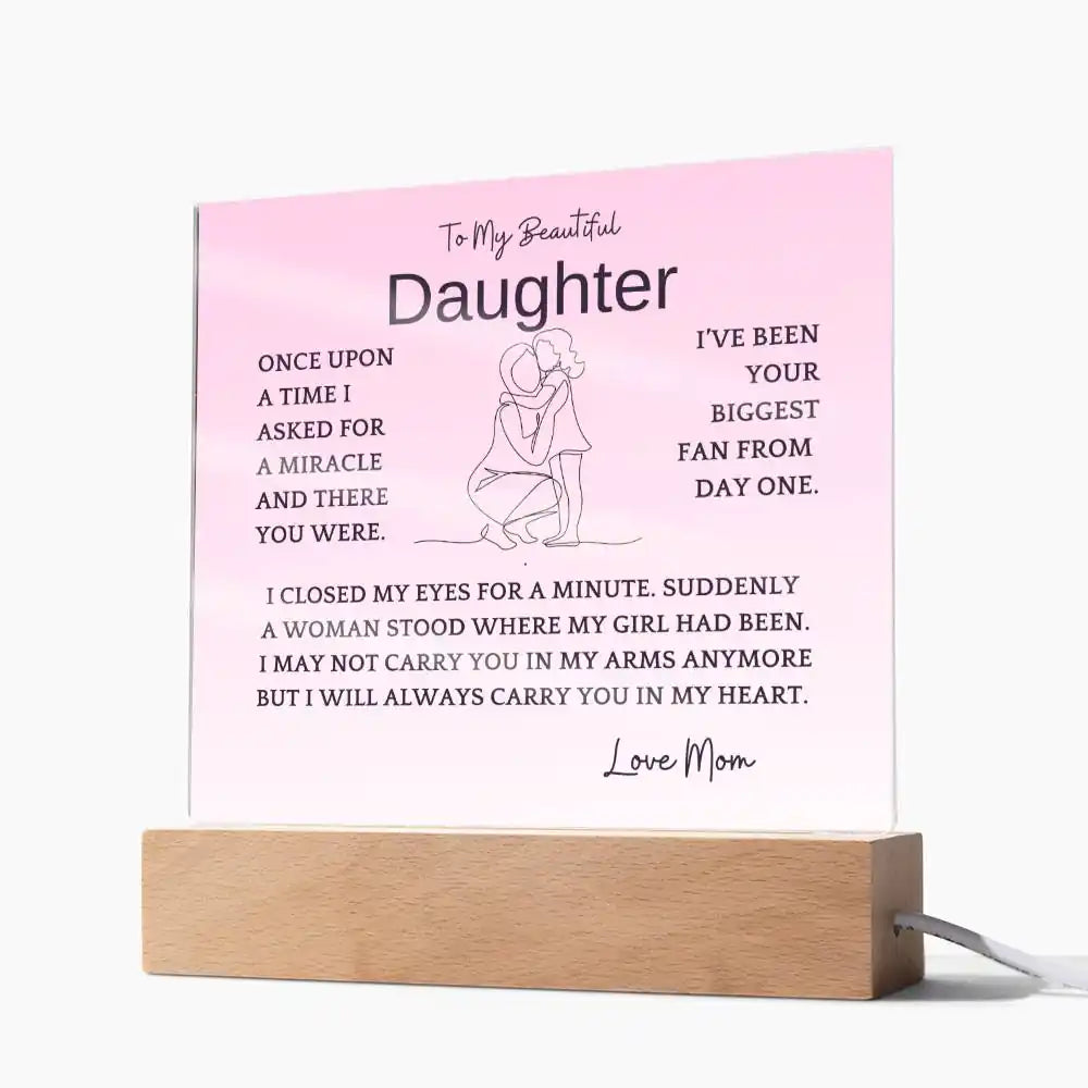 Biggest Fan Gift For Daughter Acrylic Plaque Gift for 708 - Home & Garden > Decor > Decorative Plaques | Gifting2Go
