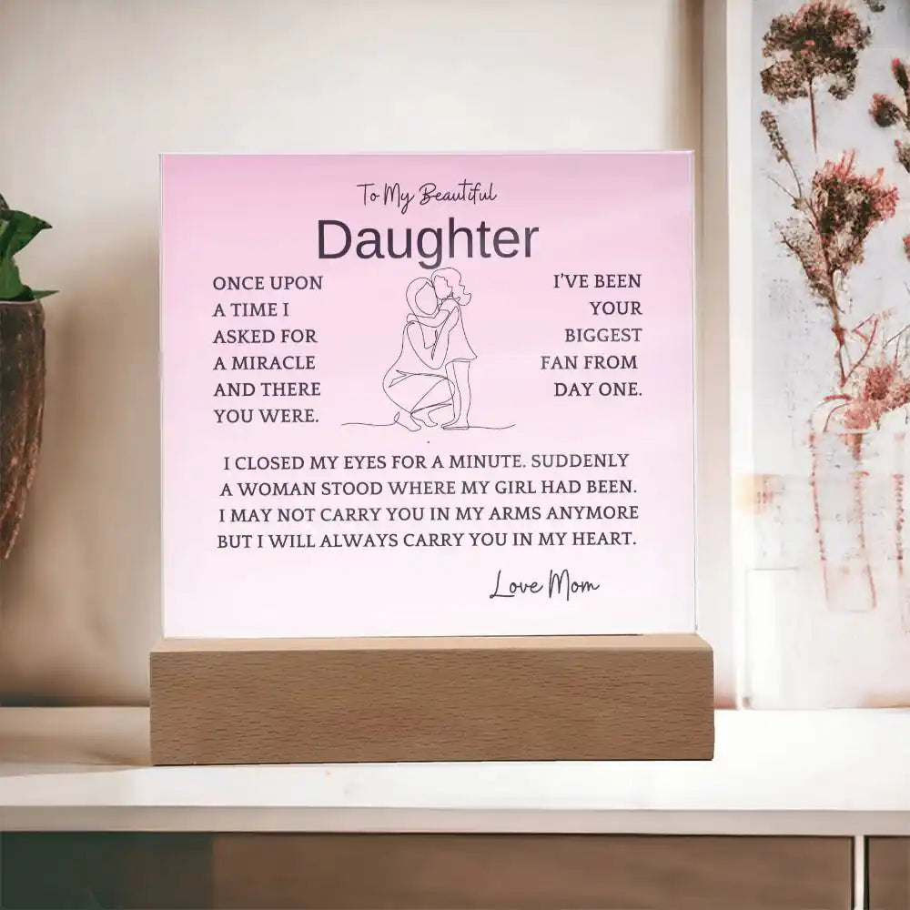 Biggest Fan Gift For Daughter Acrylic Plaque Gift for 708 - Home & Garden > Decor > Decorative Plaques | Gifting2Go