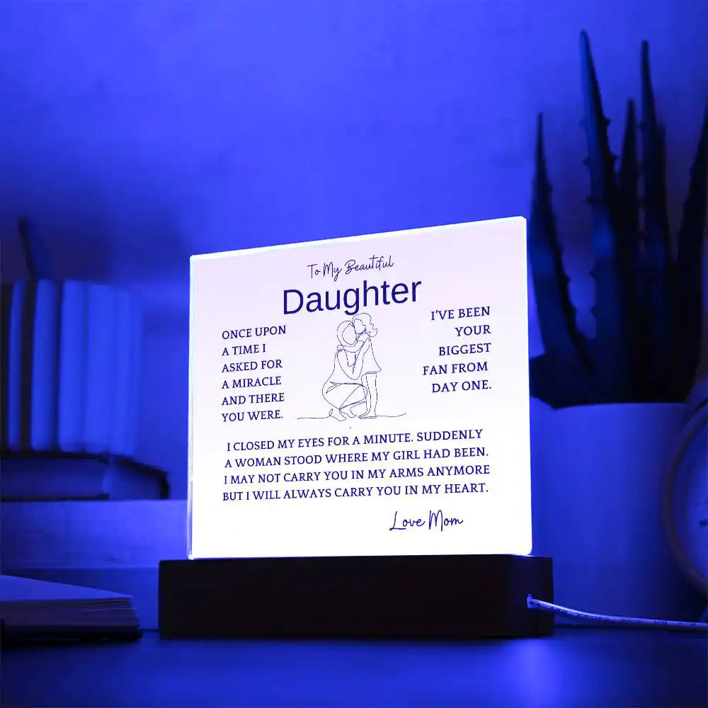 Biggest Fan Gift For Daughter Acrylic Plaque Gift for 708 - Home & Garden > Decor > Decorative Plaques | Gifting2Go