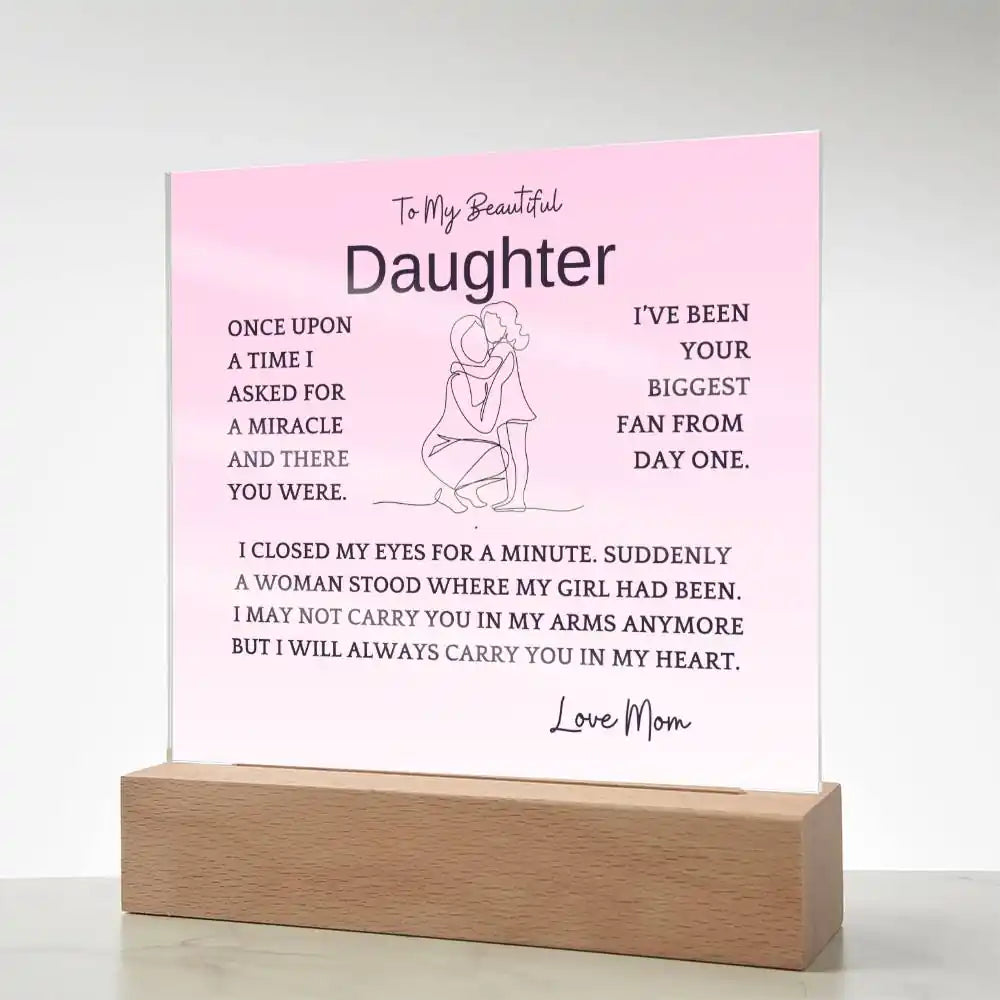 Biggest Fan Gift For Daughter Acrylic Plaque Gift for 708 - Home & Garden > Decor > Decorative Plaques | Gifting2Go