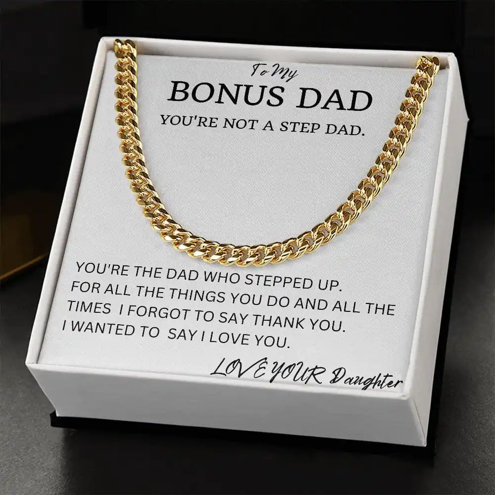 Bonus Dad Cuban Chain Gift For Man Gift for Jewelry | Gifting2Go