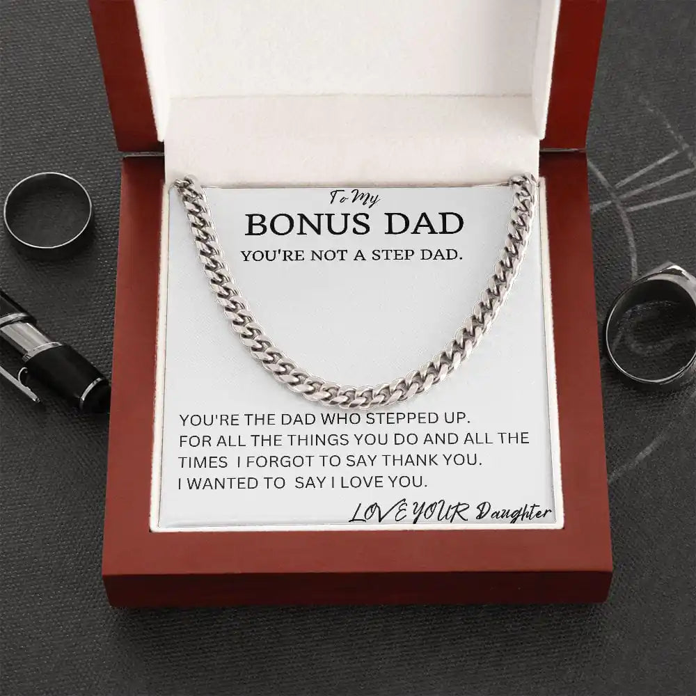 Bonus Dad Cuban Chain Gift For Man Gift for Jewelry | Gifting2Go