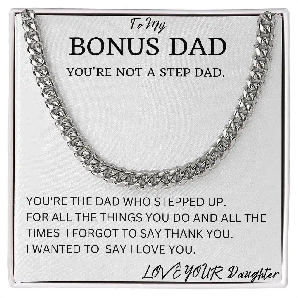 Bonus Dad Cuban Chain Gift For Man Gift for Jewelry | Gifting2Go