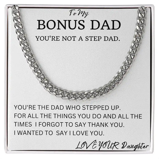 Bonus Dad Cuban Chain Gift For Man Gift for Jewelry | Gifting2Go