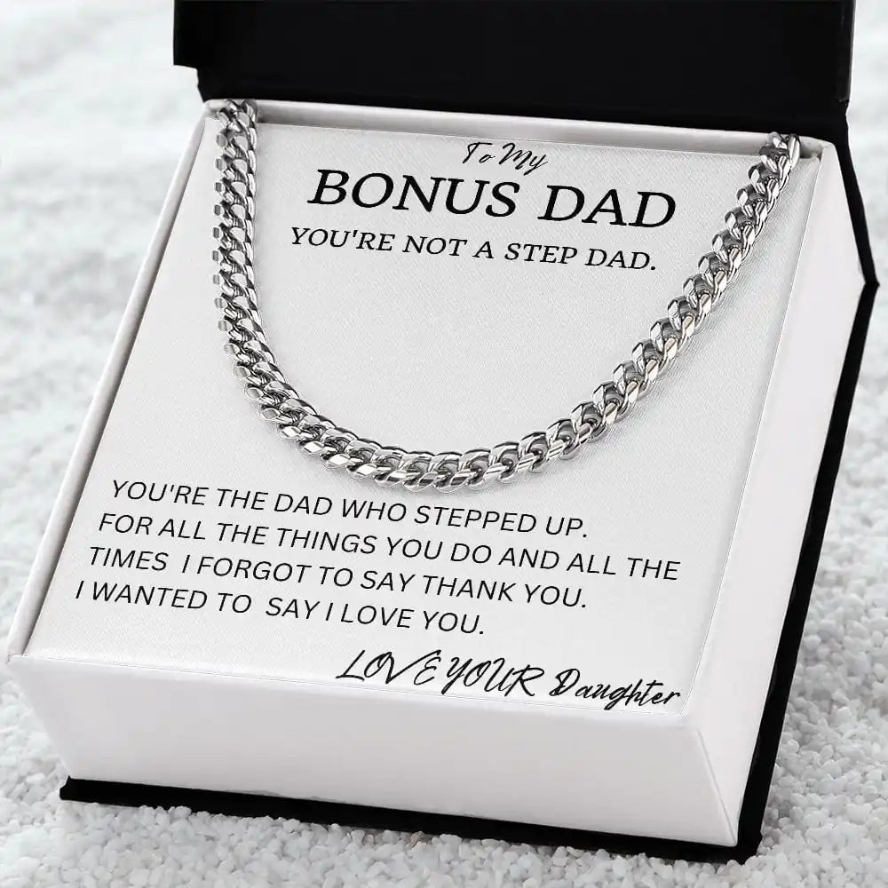 Bonus Dad Cuban Chain Gift For Man Gift for Jewelry | Gifting2Go