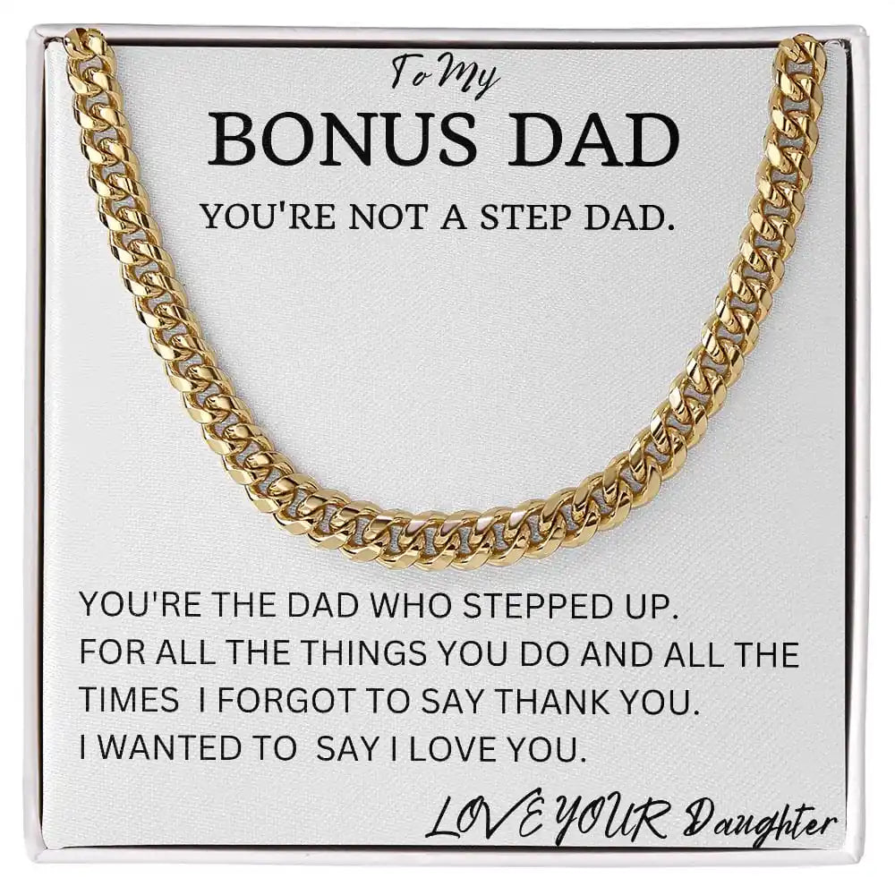 Bonus Dad Cuban Chain Gift For Man Gift for Jewelry | Gifting2Go