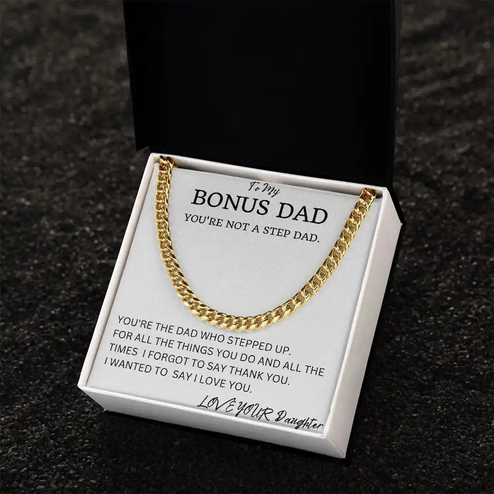 Bonus Dad Cuban Chain Gift For Man Gift for Jewelry | Gifting2Go