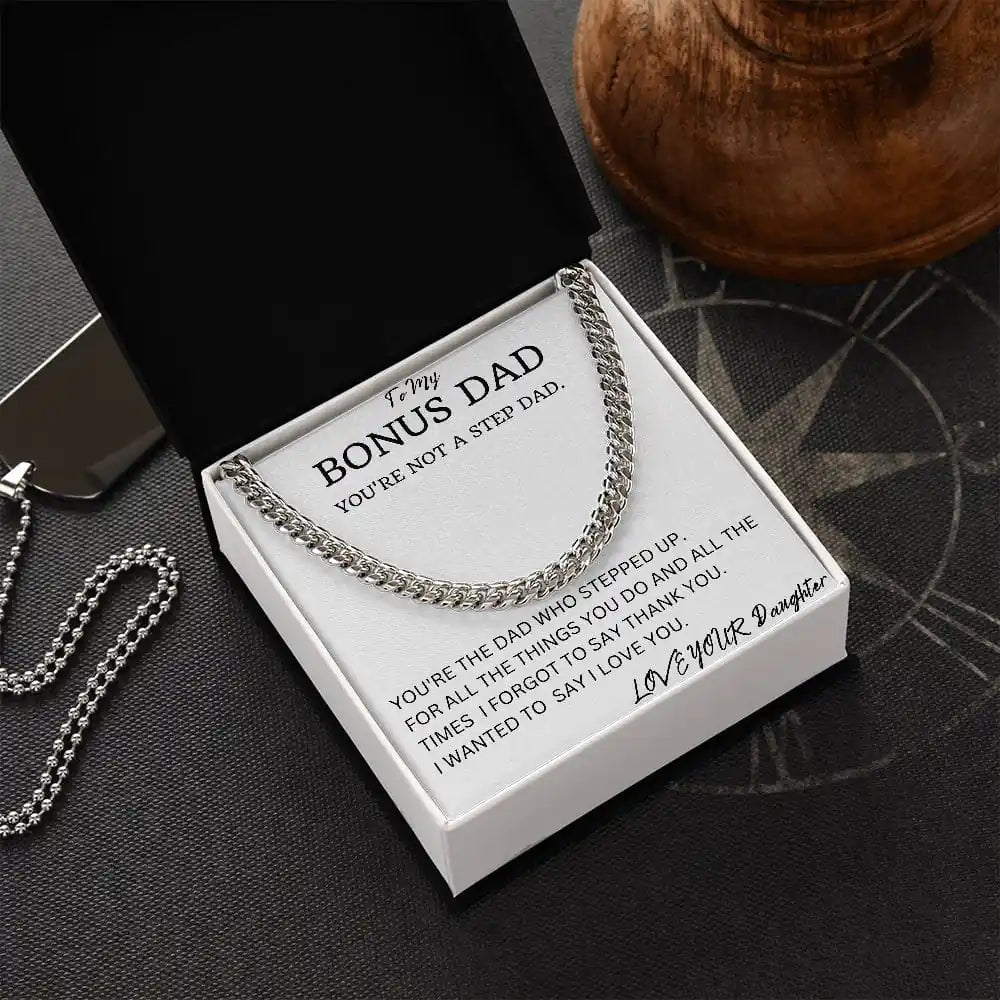 Bonus Dad Cuban Chain Gift For Man Gift for Jewelry | Gifting2Go