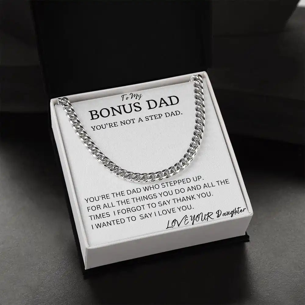 Bonus Dad Cuban Chain Gift For Man Gift for Jewelry | Gifting2Go