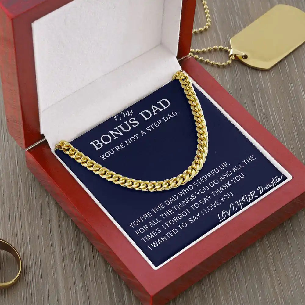 Bonus Dad Cuban Chain Gift For Men Gift for Jewelry | Gifting2Go