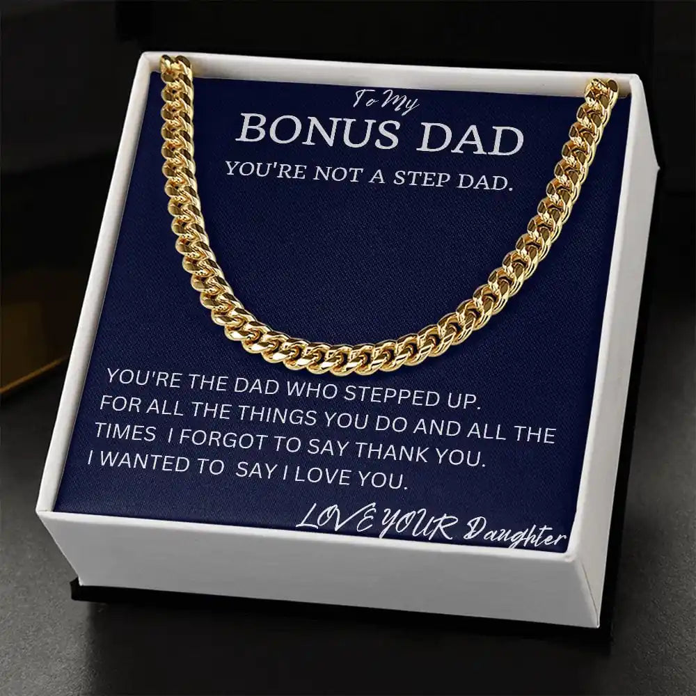Bonus Dad Cuban Chain Gift For Men Gift for Jewelry | Gifting2Go