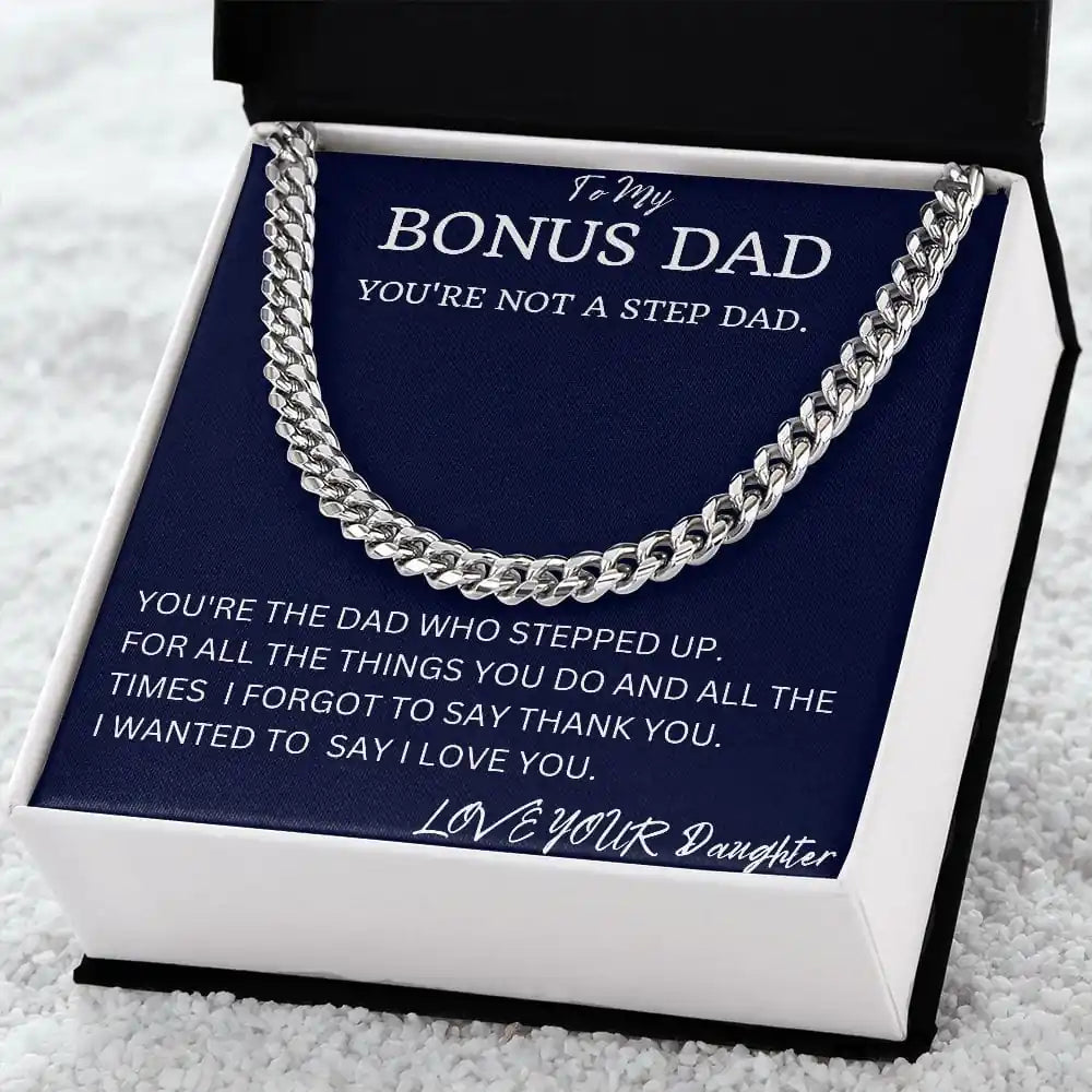 Bonus Dad Cuban Chain Gift For Men Gift for Jewelry | Gifting2Go