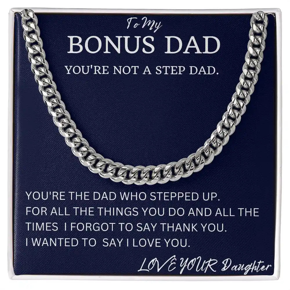 Bonus Dad Cuban Chain Gift For Men Gift for Jewelry | Gifting2Go