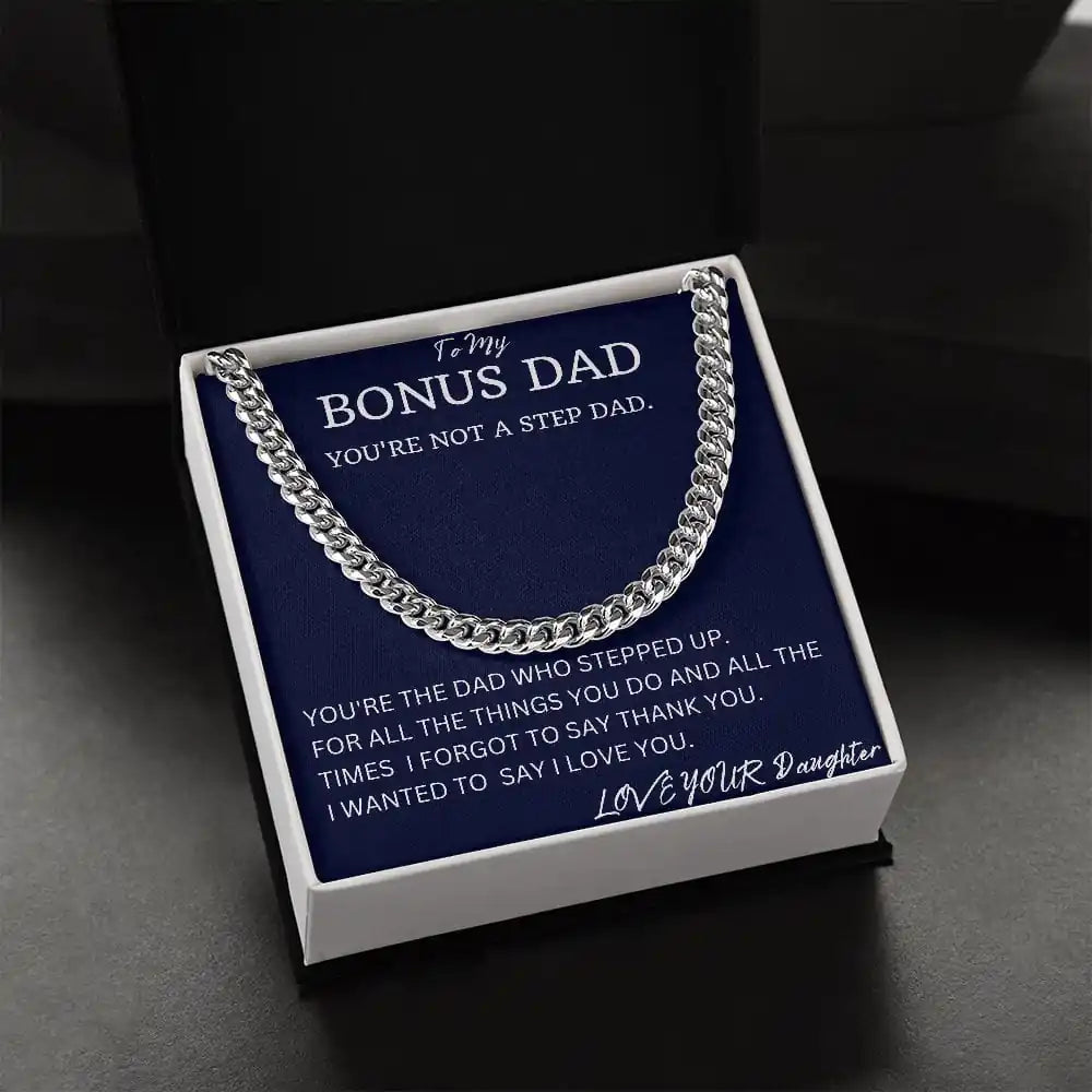 Bonus Dad Cuban Chain Gift For Men Gift for Jewelry | Gifting2Go