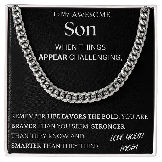 Braver Stronger Chain Jewelry Gift For Son Gift for Jewelry | Gifting2Go
