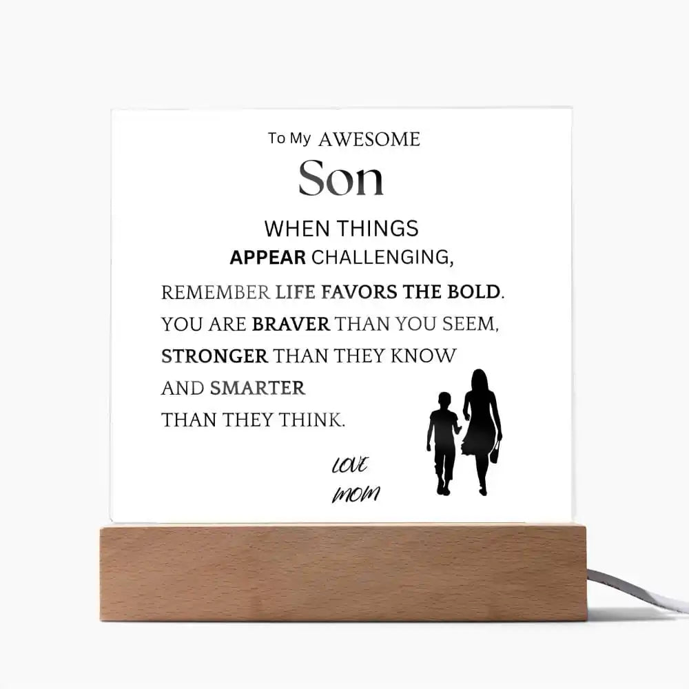 Braver Stronger Gift For Son Gift for 708 - Home & Garden > Decor > Decorative Plaques | Gifting2Go