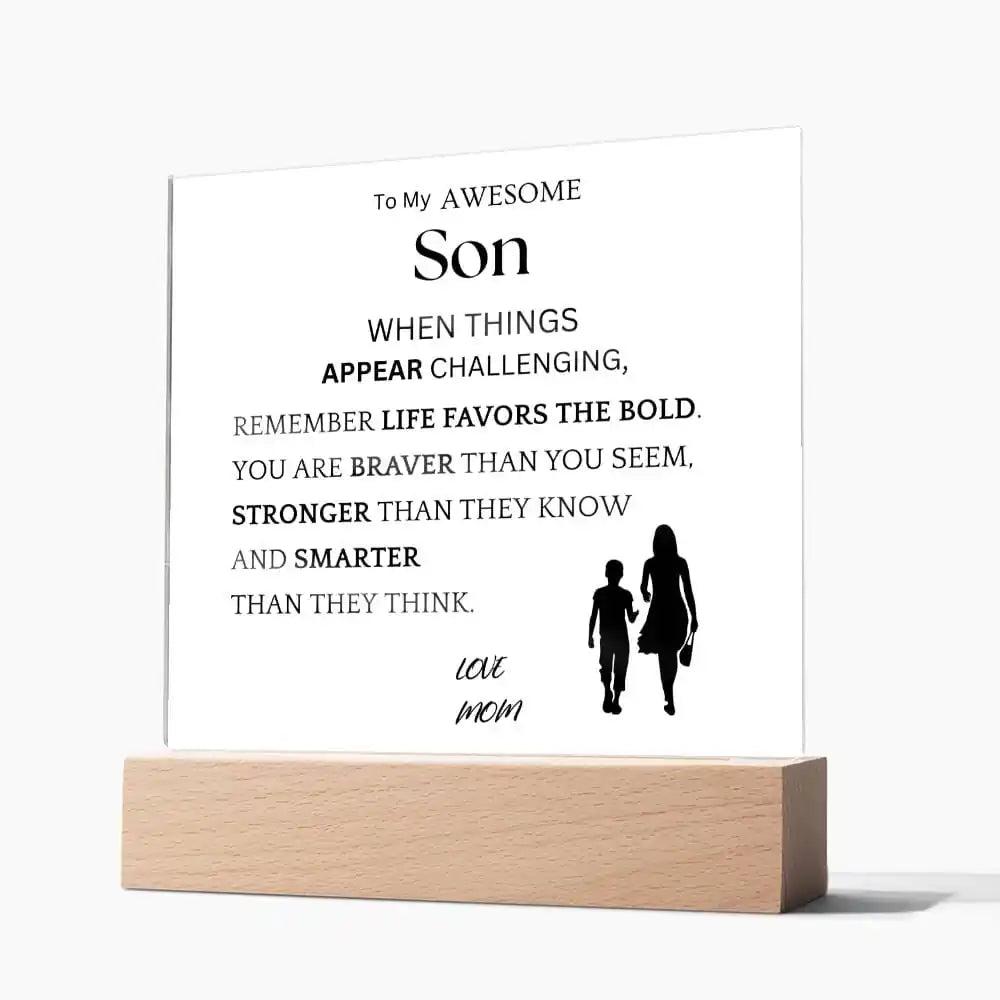 Braver Stronger Gift For Son Gift for 708 - Home & Garden > Decor > Decorative Plaques | Gifting2Go