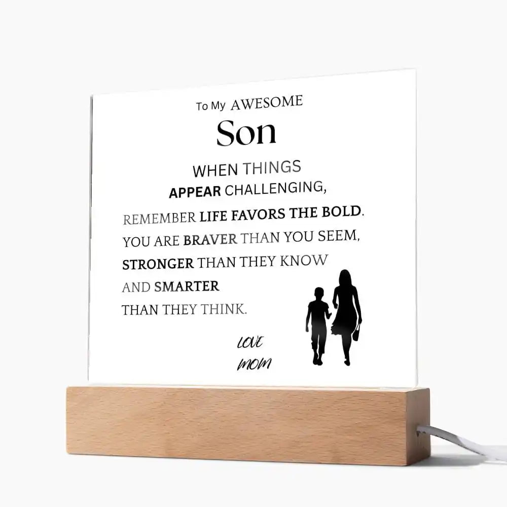 Braver Stronger Gift For Son Gift for 708 - Home & Garden > Decor > Decorative Plaques | Gifting2Go