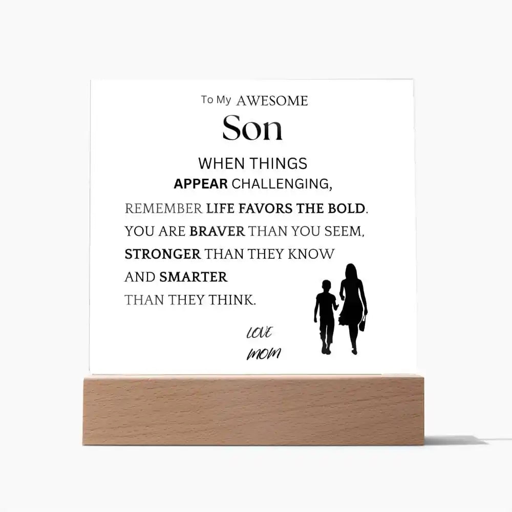 Braver Stronger Gift For Son Gift for 708 - Home & Garden > Decor > Decorative Plaques | Gifting2Go