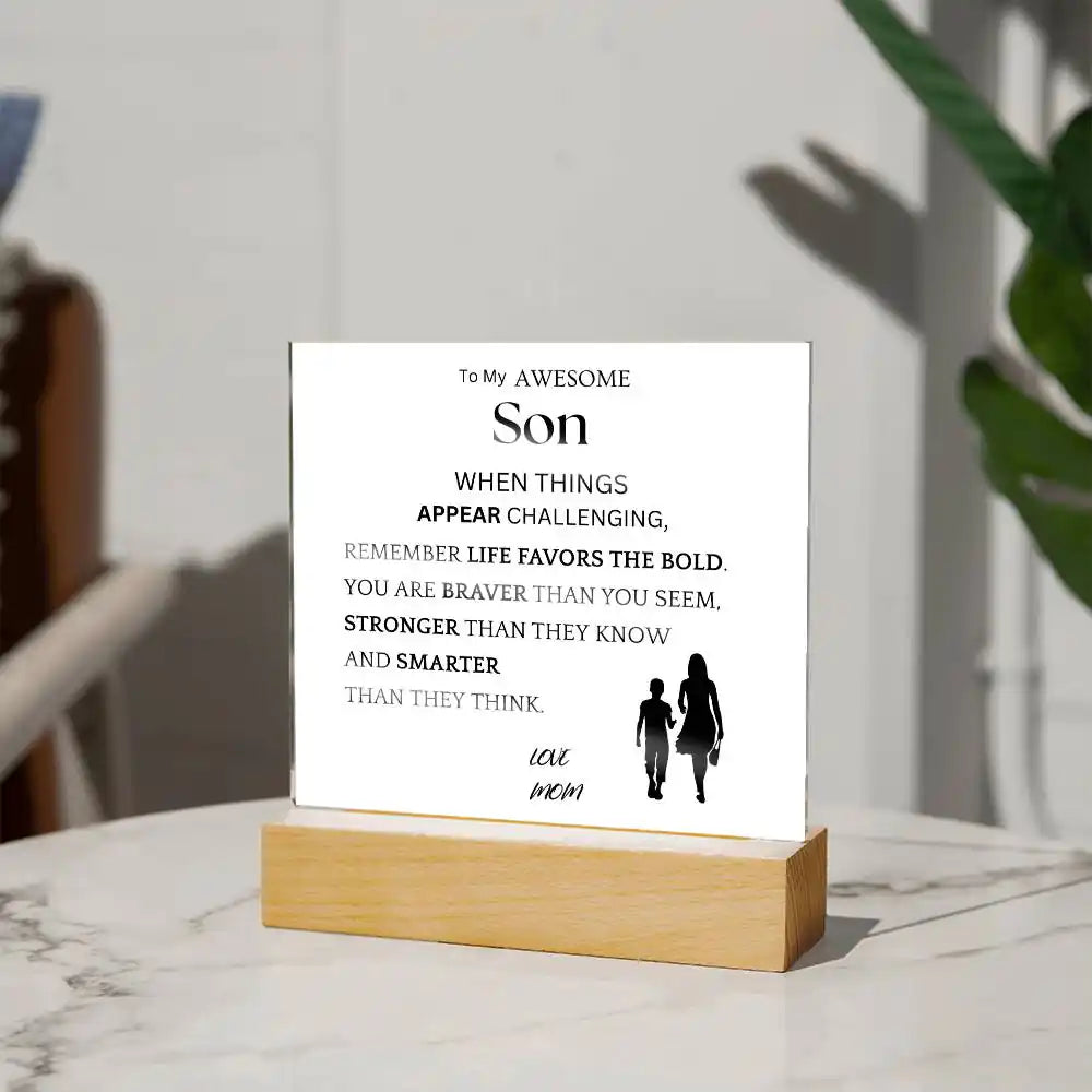Braver Stronger Gift For Son Gift for 708 - Home & Garden > Decor > Decorative Plaques | Gifting2Go