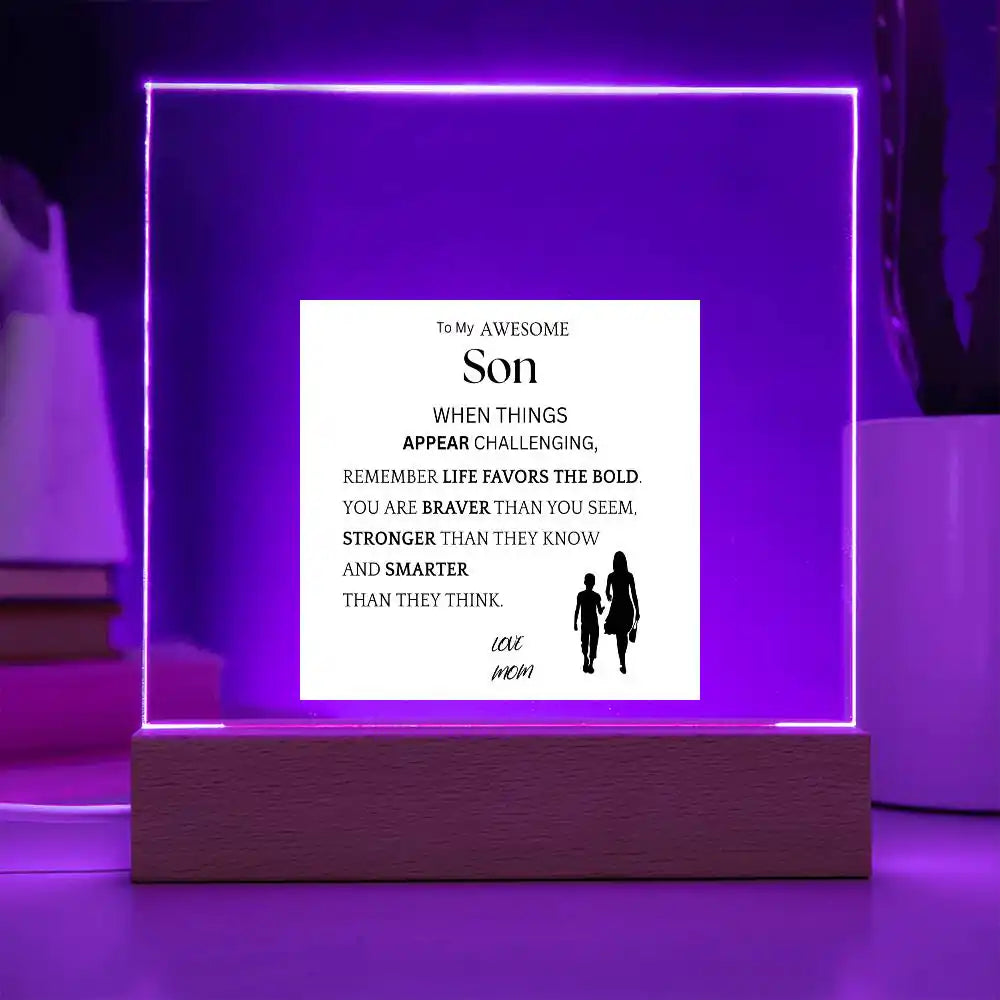 Braver Stronger Gift For Son Gift for 708 - Home & Garden > Decor > Decorative Plaques | Gifting2Go