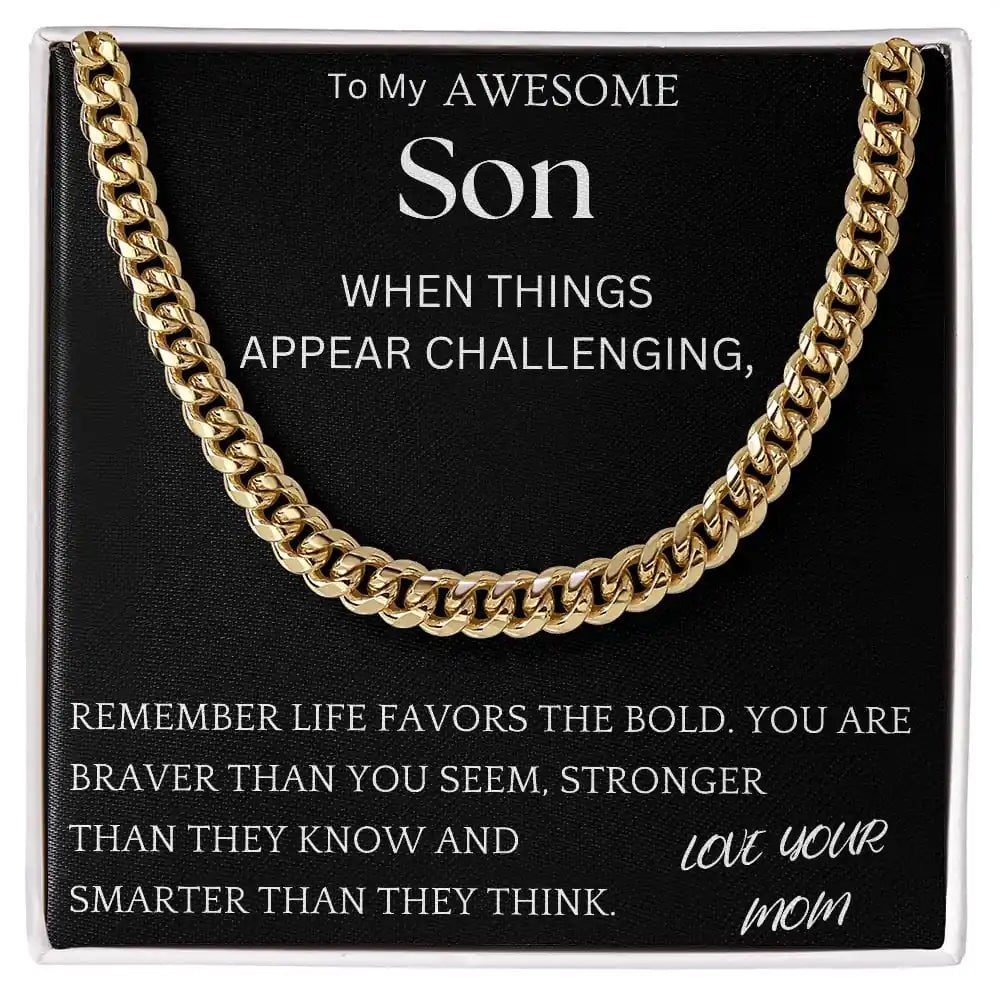 Braver Than You Seem Chain Jewelry Gift For Son Gift for Jewelry | Gifting2Go