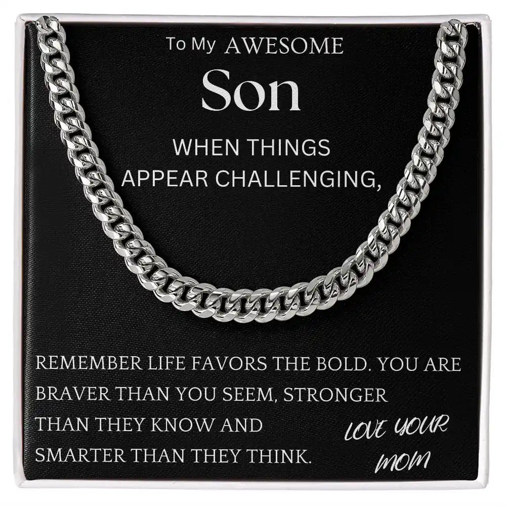 Braver Than You Seem Chain Jewelry Gift For Son Gift for Jewelry | Gifting2Go