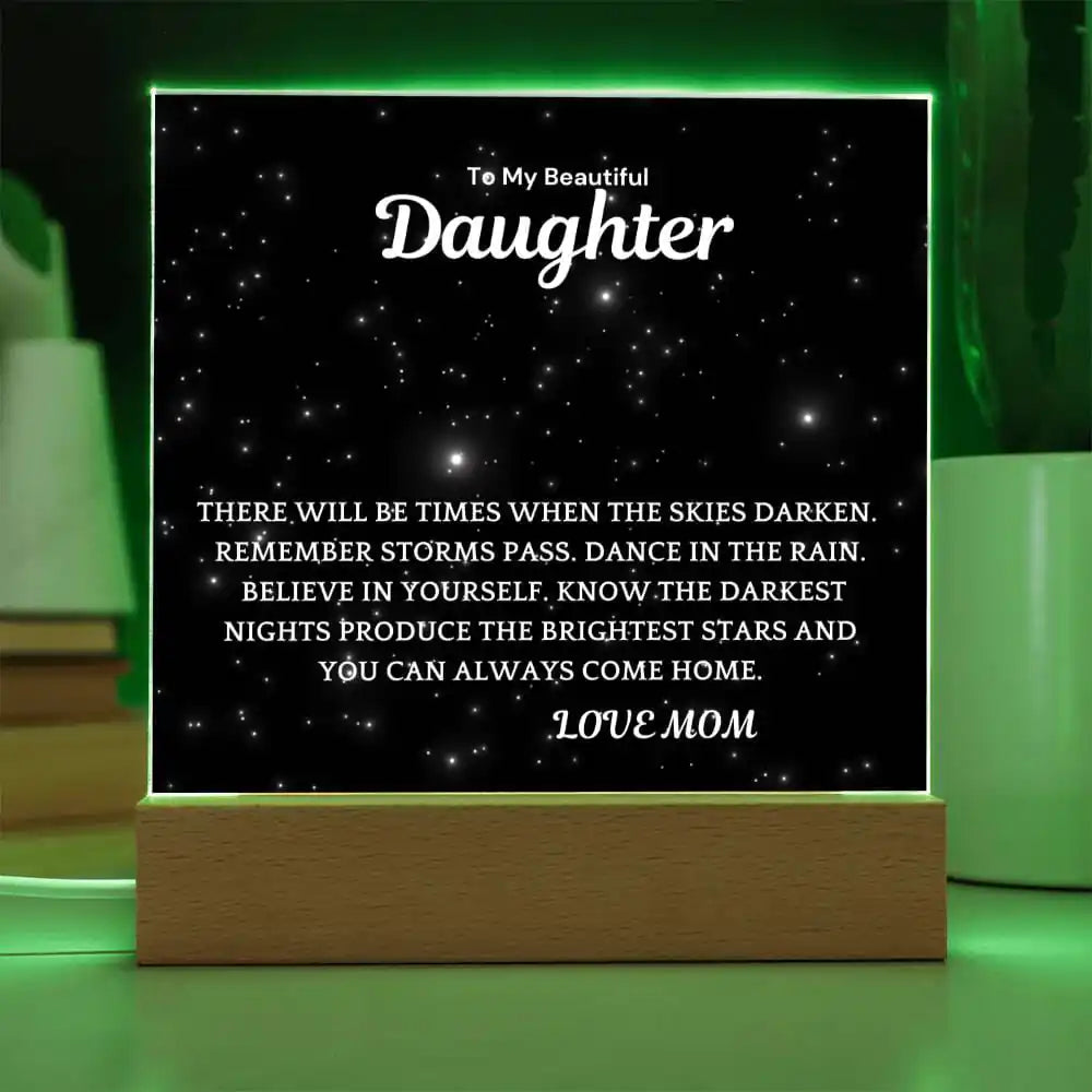 Brightest Stars Acrylic Plaque Gift For Daughter Gift for 708 - Home & Garden > Decor > Decorative Plaques | Gifting2Go