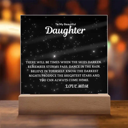 Brightest Stars Acrylic Plaque Gift For Daughter Gift for 708 - Home & Garden > Decor > Decorative Plaques | Gifting2Go