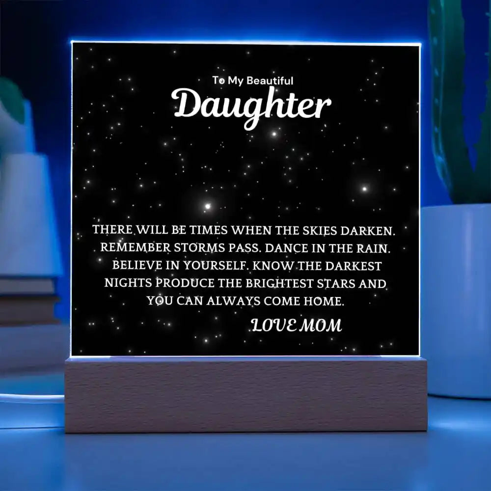 Brightest Stars Acrylic Plaque Gift For Daughter Gift for 708 - Home & Garden > Decor > Decorative Plaques | Gifting2Go