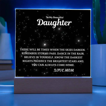 Brightest Stars Acrylic Plaque Gift For Daughter Gift for 708 - Home & Garden > Decor > Decorative Plaques | Gifting2Go