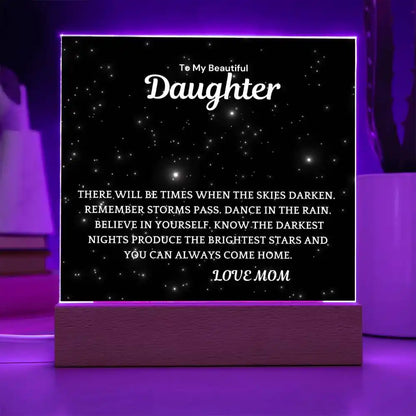 Brightest Stars Acrylic Plaque Gift For Daughter Gift for 708 - Home & Garden > Decor > Decorative Plaques | Gifting2Go