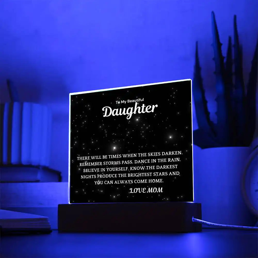Brightest Stars Acrylic Plaque Gift For Daughter Gift for 708 - Home & Garden > Decor > Decorative Plaques | Gifting2Go