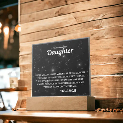 Brightest Stars Acrylic Plaque Gift For Daughter Gift for 708 - Home & Garden > Decor > Decorative Plaques | Gifting2Go