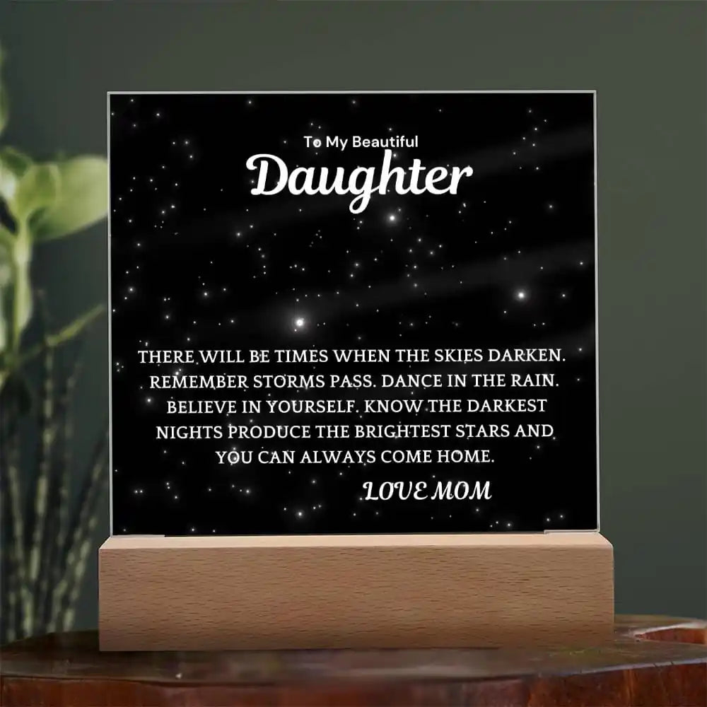 Brightest Stars Acrylic Plaque Gift For Daughter Gift for 708 - Home & Garden > Decor > Decorative Plaques | Gifting2Go