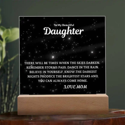 Brightest Stars Acrylic Plaque Gift For Daughter Gift for 708 - Home & Garden > Decor > Decorative Plaques | Gifting2Go