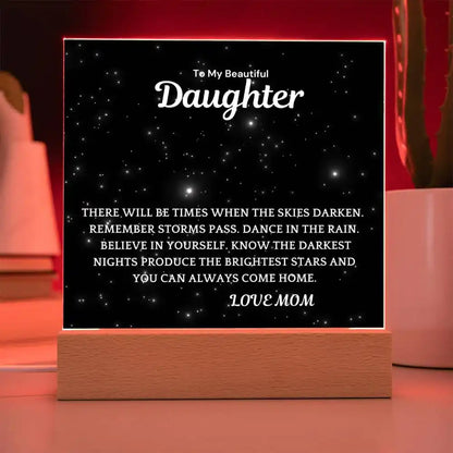 Brightest Stars Acrylic Plaque Gift For Daughter Gift for 708 - Home & Garden > Decor > Decorative Plaques | Gifting2Go
