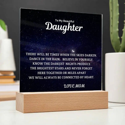 Brightest Stars Gift For Daughter Acrylic Plaque Gift for 708 - Home & Garden > Decor > Decorative Plaques | Gifting2Go