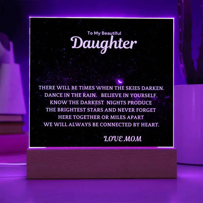 Brightest Stars Gift For Daughter Acrylic Plaque Gift for 708 - Home & Garden > Decor > Decorative Plaques | Gifting2Go