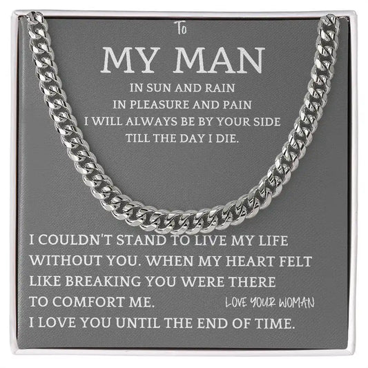 By Your Side Cuban Chain Gift For Men Gift for Jewelry | Gifting2Go
