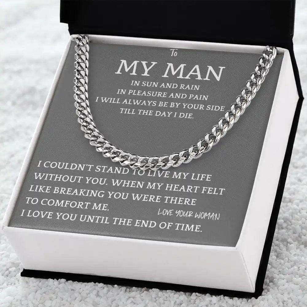 By Your Side Cuban Chain Gift For Men Gift for Jewelry | Gifting2Go